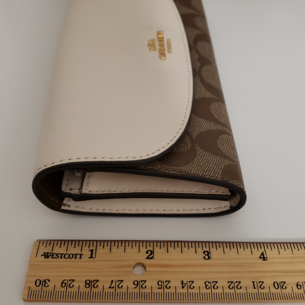 Coach Signature PVC Slim Envelope Wallet - Picture 7 of 8